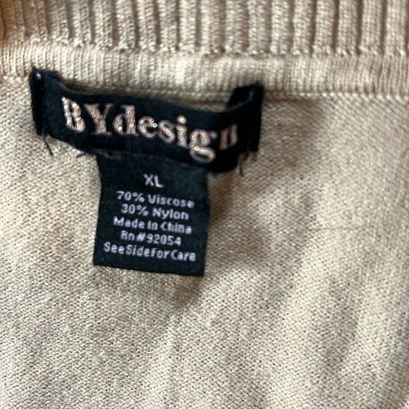 Perfect Tunic Length Camel Cardigan BYdesign Womens size XL - Picture 3 of 8
